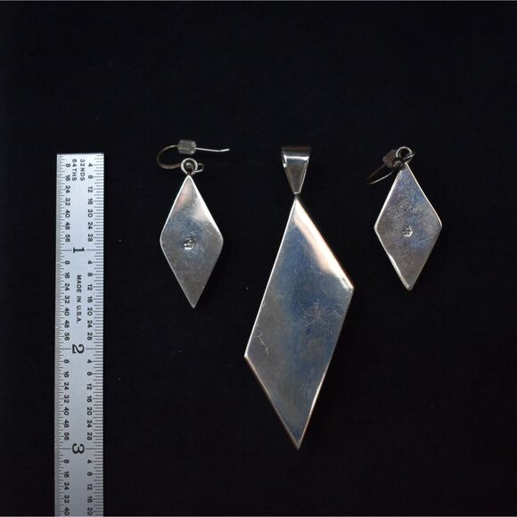 Jay King Desert Rose Trading DTR Sterling Turquoise Inlay Set Earrings Pendant - Picture 6 of 13